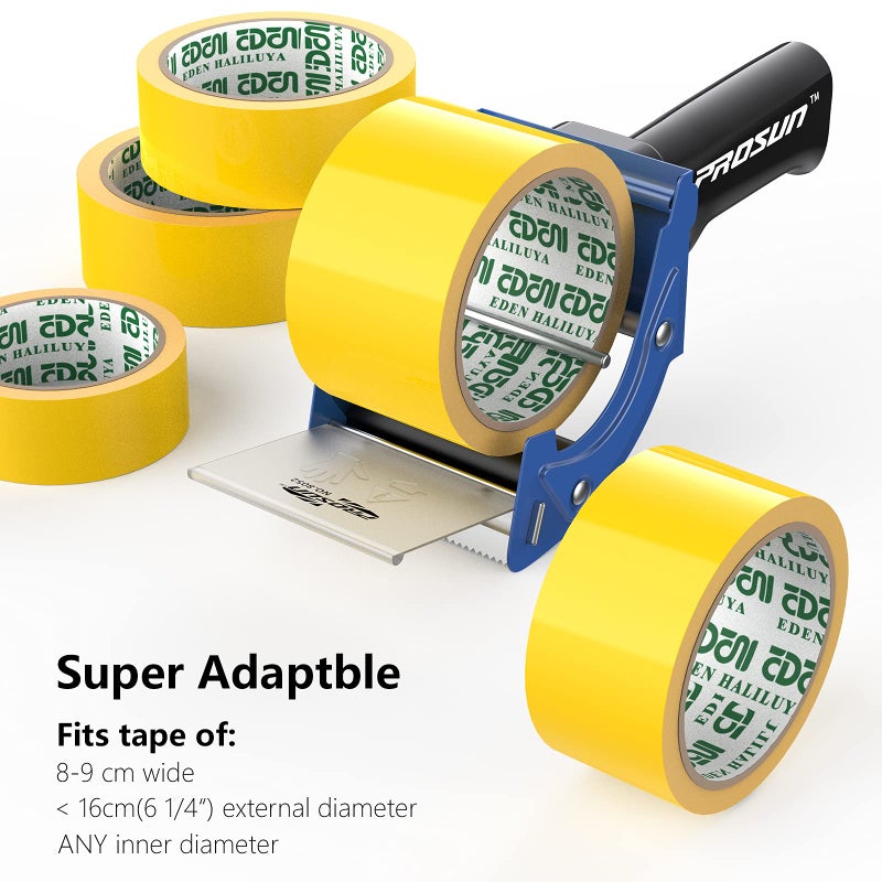 PROSUN Fast Reload 3 Inch Wide Large Tape Gun Dispenser Packing Packaging Sealing Cutter (TG04-BLU) - Image 3